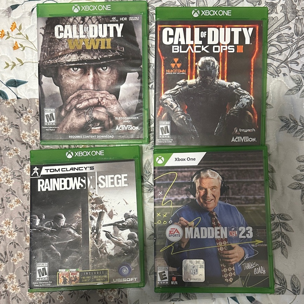 Xbox One Video Game Bundle - Call of Duty, Madden, Rainbow Six
